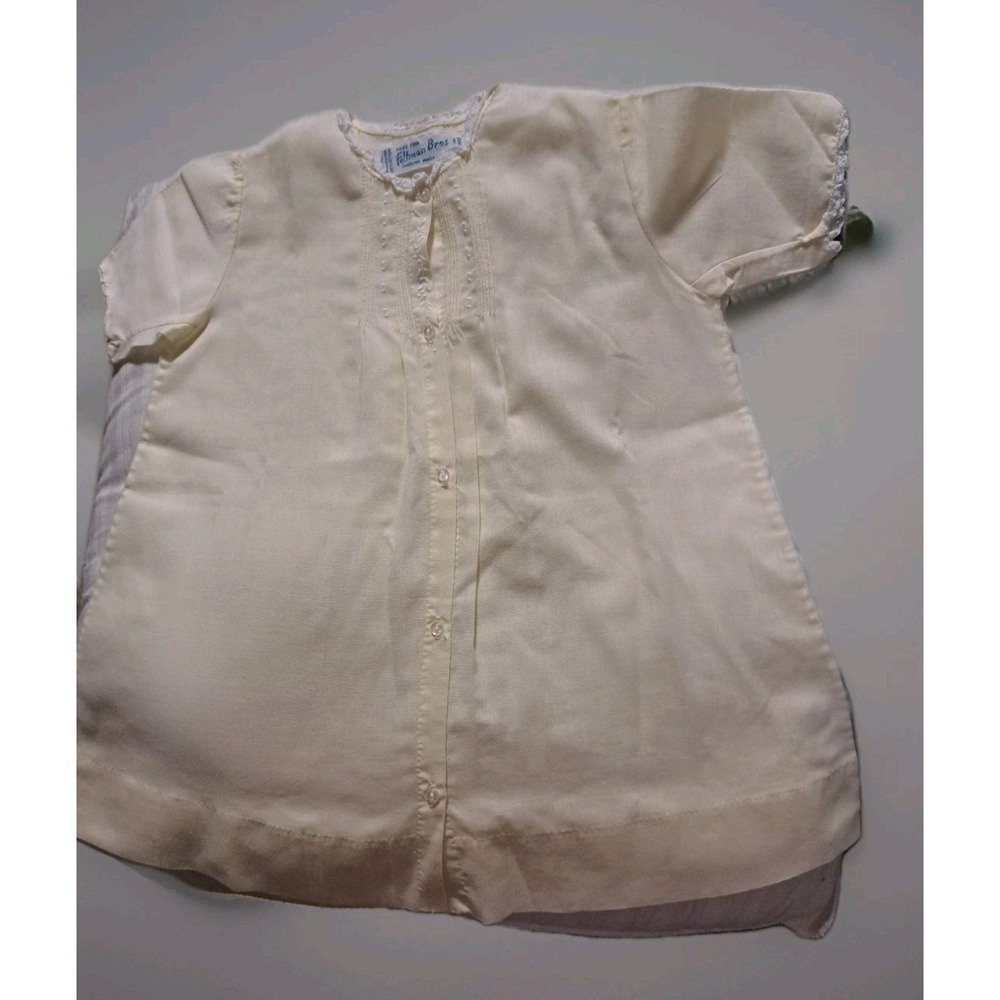 Feltman Vintage Baby Yellow Dress 3-6 month Button Down Lightweight